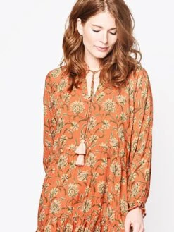 Roller Rabbit Women’s Vine Floral Dress -Standrews Links Officials Store W DRSH 374VINE ORANGEalt4