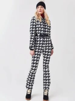 Perfect Moment Women's Qanaq One Piece Ski Suit -Standrews Links Officials Store W30000431xHOUNDSTOOTHBLACKSNOWWHITExAlt1 52696400