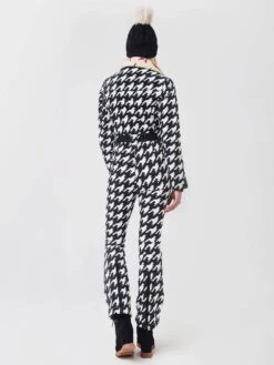 Perfect Moment Women's Qanaq One Piece Ski Suit -Standrews Links Officials Store W30000431xHOUNDSTOOTHBLACKSNOWWHITExAlt3 52696407