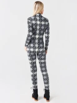 Perfect Moment Women's Star Gingham Onesie Ski Suit -Standrews Links Officials Store W30004231xSTARGINGHAMBLACKxAlt2 51128674