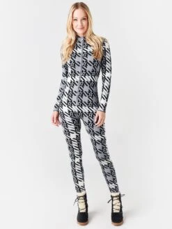 Perfect Moment Women's Star Gingham Onesie Ski Suit