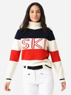 Perfect Moment Women's Frostine Sweater -Standrews Links Officials Store W3000699xREDSNOWWHITENAVYxAlt1 89672855