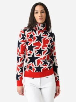 Perfect Moment Women's Wren Sweater -Standrews Links Officials Store W3000723xNOVASTARPRINTNAVYSNOWxPrimary 90292161