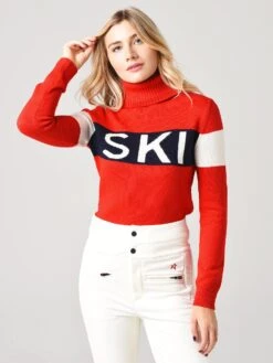 Perfect Moment Women's Ski Sweater II -Standrews Links Officials Store W3136xREDxPrimary 20620021