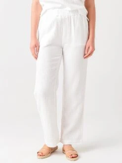 Faherty Brand Women's Dream Cotton Gauze Wide Leg Pant