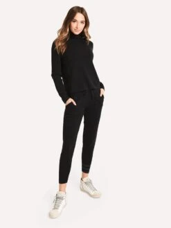Naadam Cashmere Jogger With Stripes -Standrews Links Officials Store WC92178 BLACKalt3