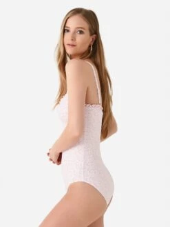 Minnow Women's Ruffle Edge One-Piece Swimsuit 6 Minnow Women's Ruffle Edge One-Piece Swimsuit -Standrews Links Officials Store WOMENSRUFFLExCALYPSOCORALBOTANICxAlt2 95627609