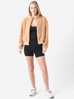 Beyond Yoga Women's Brave The Elements Sherpa Bomber -Standrews Links Officials Store WS2190xBUTTERSCOTCHxAlt2 80152040