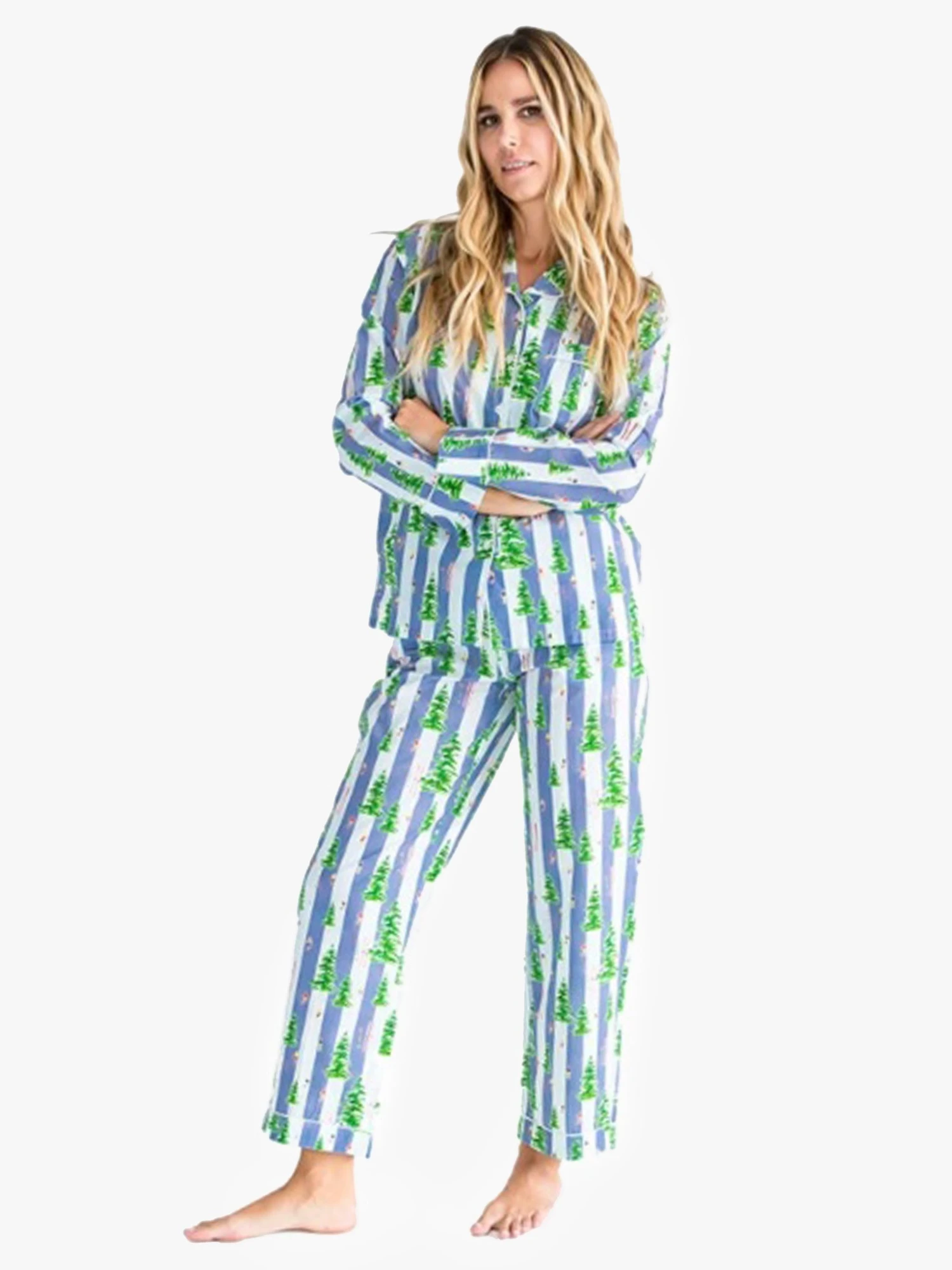 Sant And Abel Women's Gray Malin Snow PJ Set 1 Sant And Abel Women's Gray Malin Snow PJ Set