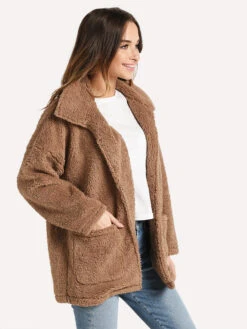 Z Supply The Sherpa Teddy Bear Coat -Standrews Links Officials Store ZJ183512 TOFFEEalt2