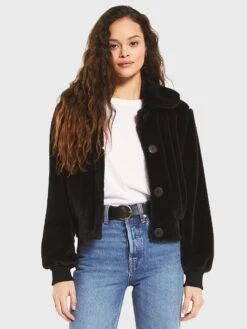 Z Supply Women's Sylvie Snow Bomber Coat