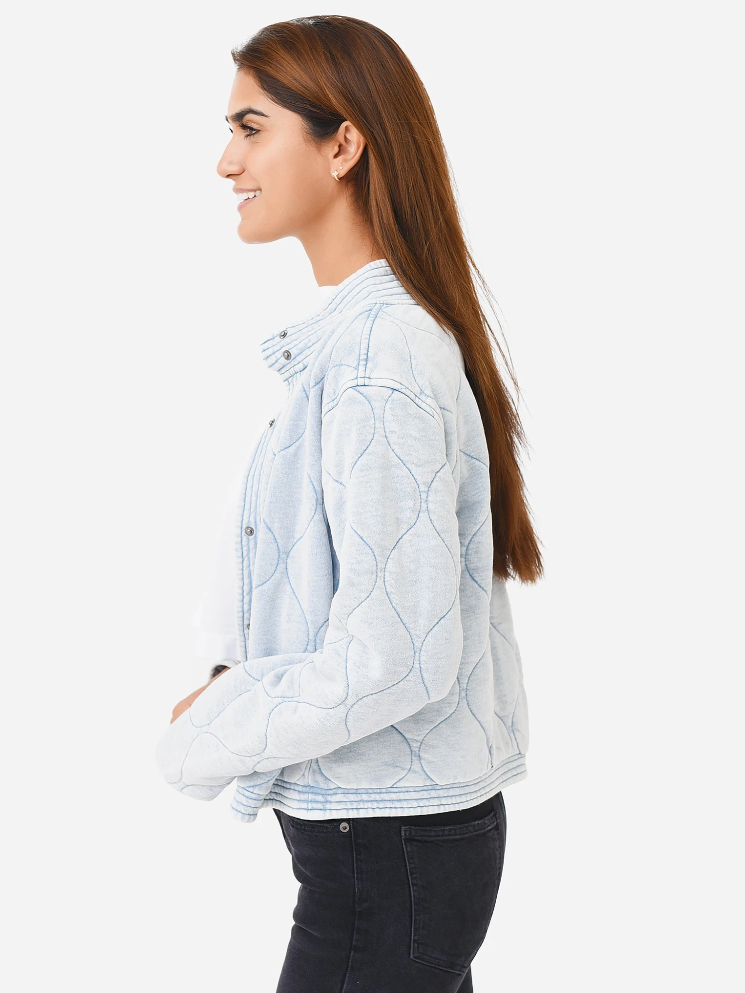 Z Supply Women's Redwood Knit Denim Jacket 3 Z Supply Women's Redwood Knit Denim Jacket - Image 3