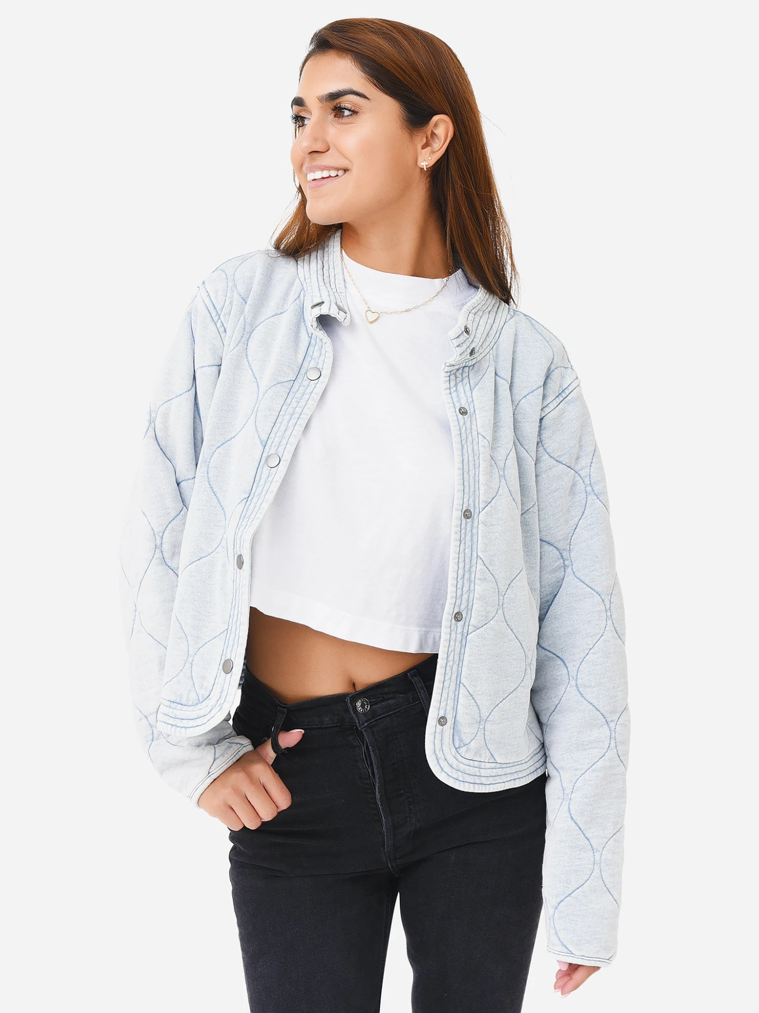 Z Supply Women's Redwood Knit Denim Jacket 1 Z Supply Women's Redwood Knit Denim Jacket