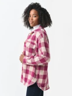 Z Supply Women's Plaid Check Tucker Jacket 8 Z Supply Women's Plaid Check Tucker Jacket -Standrews Links Officials Store ZJ224576xBERRYxAlt3 82310553