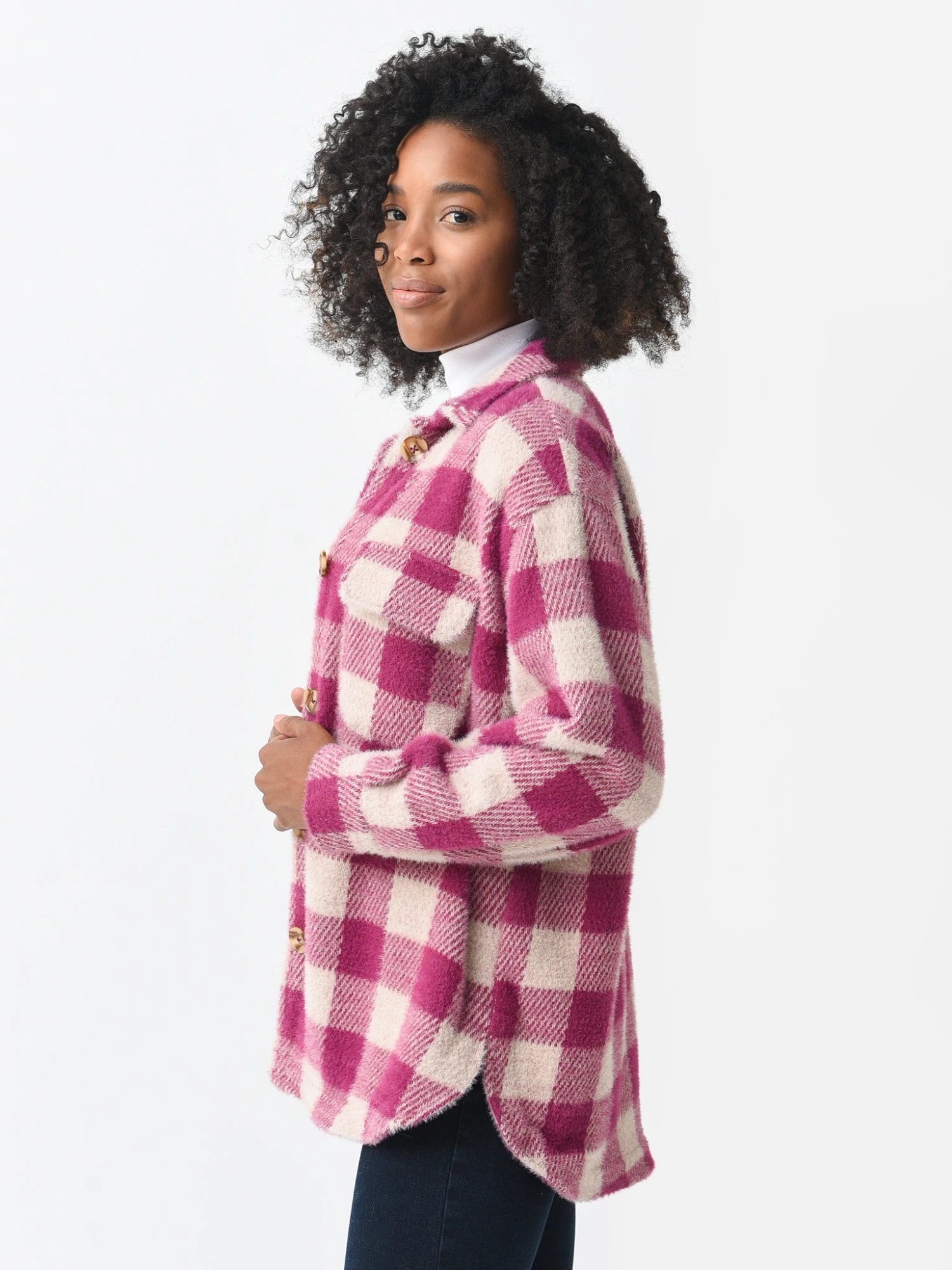 Z Supply Women's Plaid Check Tucker Jacket 4 Z Supply Women's Plaid Check Tucker Jacket - Image 4