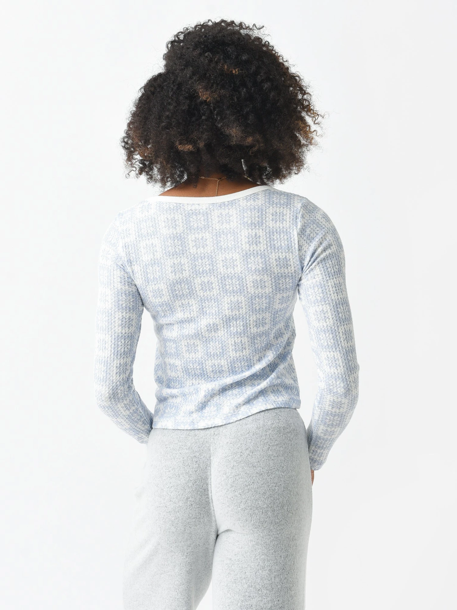 Z Supply Women's Fireside Fair Isle Long Sleeve Top 4 Z Supply Women's Fireside Fair Isle Long Sleeve Top - Image 4