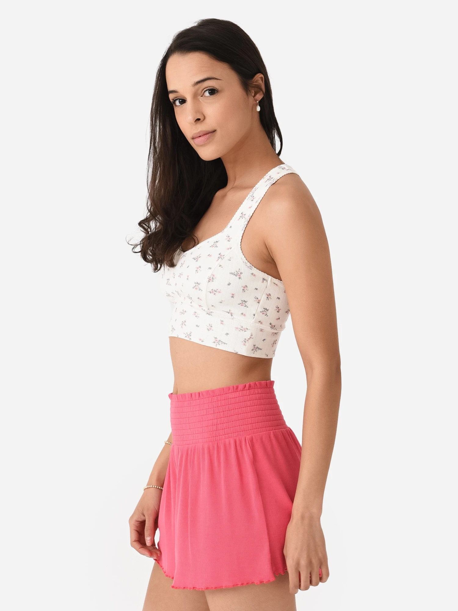 Z Supply Women's Ditsy Floral Silky Pointelle Tank Bra 3 Z Supply Women's Ditsy Floral Silky Pointelle Tank Bra - Image 3