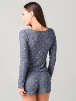 Z Supply Women's Take It Easy Dot Henley -Standrews Links Officials Store ZT204906xSTEELxAlt2 17875597