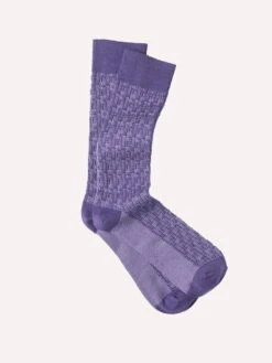 Ace & Everett Knit Sock -Standrews Links Officials Store ae ss19 mulberry lavenderhaze