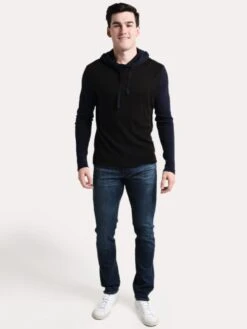 ATM Men's Slub Jersey Color Block Hoodie -Standrews Links Officials Store am4206 fk black midnightcomboalt3