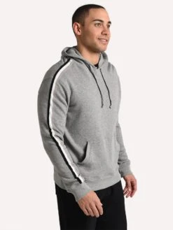 ATM Men's French Terry Racing Stripe Hoodie -Standrews Links Officials Store am4848 fc1 heathergreyalt1