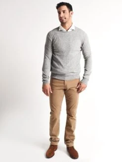 Hartford Cashmere Pique Pullover -Standrews Links Officials Store aqh1337 lightgreyalt1