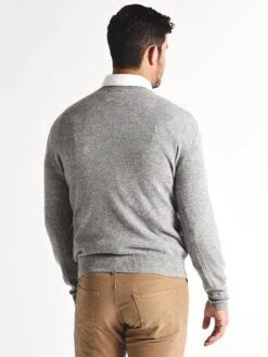 Hartford Cashmere Pique Pullover -Standrews Links Officials Store aqh1337 lightgreyalt2