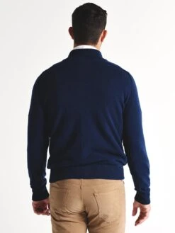 Hartford Cashmere High Neck Pullover -Standrews Links Officials Store aqt7337 ink navyalt3