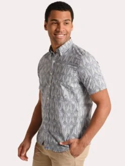 Hartford Sander Woven Shirt -Standrews Links Officials Store ar18045 reverseblueafricanprintalt2