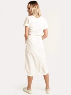 ATM Women's Cotton Oxford Short Sleeve Belted Shirt Dress -Standrews Links Officials Store aw7116 maf chalkalt2