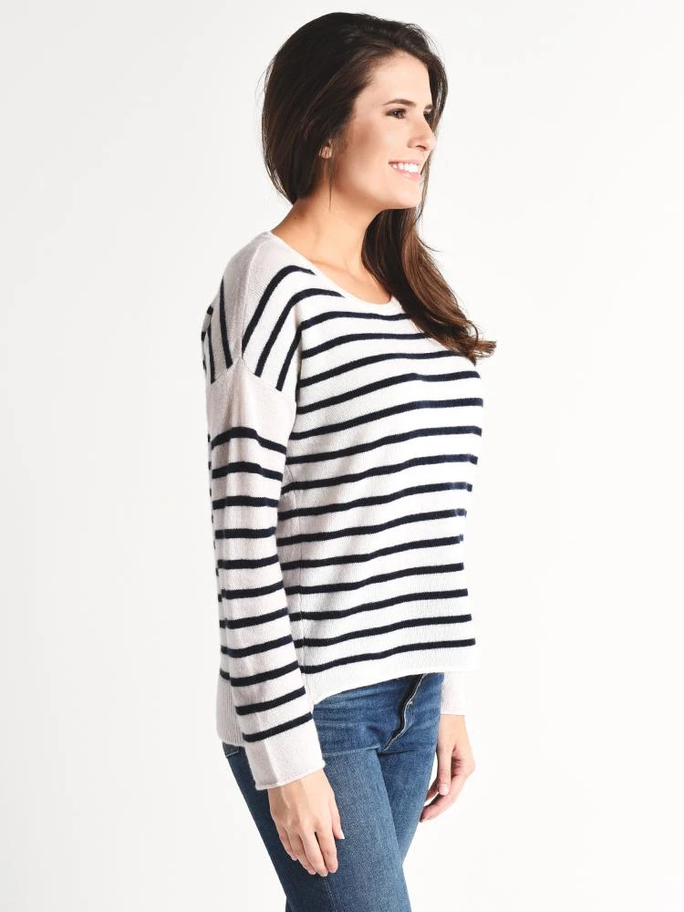ATM Cashmere Color Blocked Stripe Crew Neck Sweater 4 ATM Cashmere Color Blocked Stripe Crew Neck Sweater - Image 4