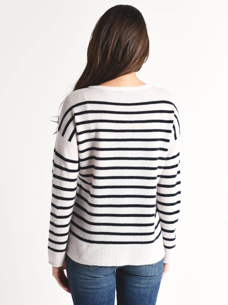 ATM Cashmere Color Blocked Stripe Crew Neck Sweater 5 ATM Cashmere Color Blocked Stripe Crew Neck Sweater - Image 5