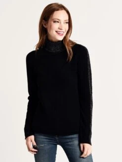 ATM Sparkle Cashmere Turtleneck -Standrews Links Officials Store aw8279 al black 0349c4d4 916a 4bd7 9610 4e95026223dd