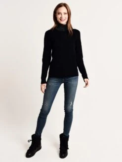 ATM Sparkle Cashmere Turtleneck -Standrews Links Officials Store aw8279 al blackalt3