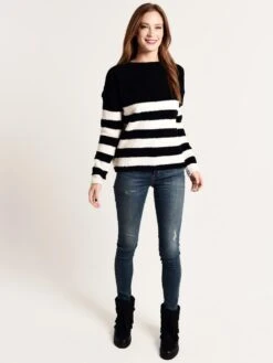 ATM Chenille Boat Neck Sweater 9 ATM Chenille Boat Neck Sweater -Standrews Links Officials Store aw8281 ud black chalkalt3