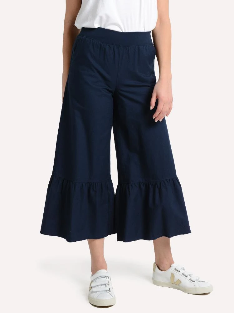 ATM Women's Cotton Oxford Flared Pants 1 ATM Women's Cotton Oxford Flared Pants