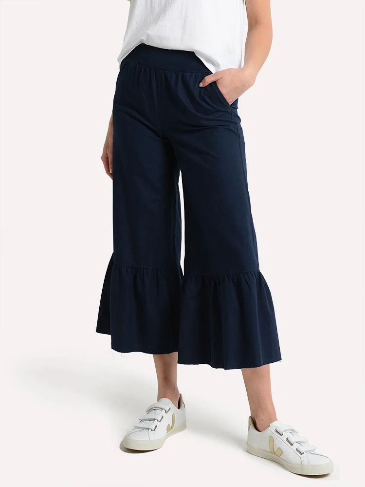 ATM Women's Cotton Oxford Flared Pants 3 ATM Women's Cotton Oxford Flared Pants - Image 3