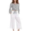 Bella Dahl Frayed Crop Wide Leg Pant