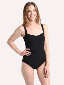 Karla Colletta Basics Square Neck Silent Underwire Tank With High Back