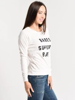 Friday+Saturday Babes Support Babes Long Sleeve Pullover -Standrews Links Officials Store babessupportbabes multialt1