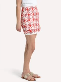 J. Marie Baylee Skirt -Standrews Links Officials Store bayleeskirt white redembroideryalt1