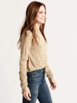 J.O.A. Long Sleeve Knit Top 6 J.O.A. Long Sleeve Knit Top -Standrews Links Officials Store bc7485 taupealt1