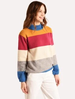 J.O.A Color Block Sweater -Standrews Links Officials Store bc7808 multistripealt1