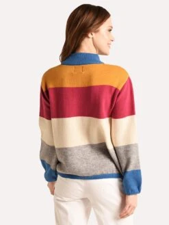 J.O.A Color Block Sweater -Standrews Links Officials Store bc7808 multistripealt2