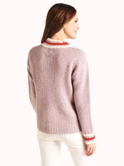 J.O.A. High Neck Stripe Detail Sweater -Standrews Links Officials Store bc7991 lavenderalt2