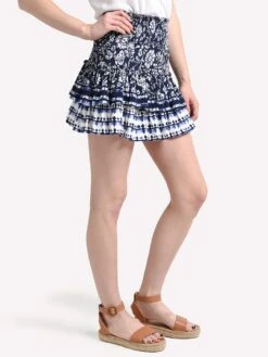 BB Dakota Well Traveled Printed Ruffle Skirt 7 BB Dakota Well Traveled Printed Ruffle Skirt -Standrews Links Officials Store bj209374 navyalt1