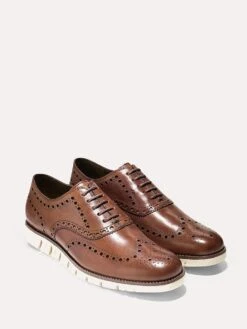 Cole Haan Zerogrand Wingtip Oxford -Standrews Links Officials Store c14493 britishtan javaalt1