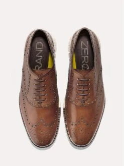 Cole Haan Zerogrand Wingtip Oxford -Standrews Links Officials Store c14493 britishtan javaalt3