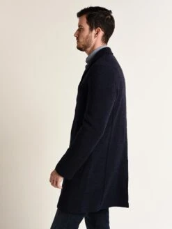 Harris Wharf London Boxy Coat Heavy Herringbone -Standrews Links Officials Store c9101mmg navybluealt3