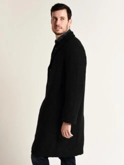 Harris Wharf London Boiled Wool Overcoat -Standrews Links Officials Store c9121mlc anthracitealt3
